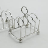 Scottish Pair of Small Sterling Silver Toast Racks 1929 Edinburgh Antique