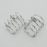 Scottish Pair of Small Sterling Silver Toast Racks 1929 Edinburgh Antique