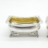 George III Pair of Sterling Silver Paw Foot Salt Cellars Antique 1810 London