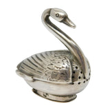Victorian Sterling Silver Novelty Swan Pepper Shaker Antique 1901 Sheffield