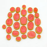 Grand Tour Regency Collection of Twenty-Five Mounted Classical Wax Cameos Antique c1830