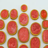 Grand Tour Regency Collection of Twenty-Five Mounted Classical Wax Cameos Antique c1830