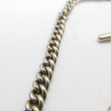 Edwardian Sterling Silver Double Albert Watch Chain 1906 Birmingham Antique