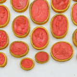 Grand Tour Regency Collection of Twenty-Five Mounted Classical Wax Cameos Antique c1830