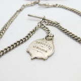 Edwardian Sterling Silver Double Albert Watch Chain 1906 Birmingham Antique