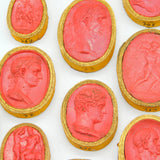 Grand Tour Regency Collection of Twenty-Five Mounted Classical Wax Cameos Antique c1830