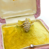 14ct Yellow Gold & Natural Diamond Set Band Ring Vintage c1970 Size K UK