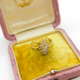 14ct Yellow Gold & Natural Diamond Set Band Ring Vintage c1970 Size K UK