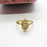 14ct Yellow Gold & Natural Diamond Set Band Ring Vintage c1970 Size K UK