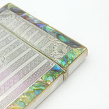 Victorian Sterling Silver, Abalone & Mother of Pearl Card Case Antique c1890