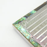 Victorian Sterling Silver, Abalone & Mother of Pearl Card Case Antique c1890