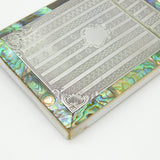 Victorian Sterling Silver, Abalone & Mother of Pearl Card Case Antique c1890