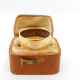 9ct Yellow Gold Cross Pattern Band Ring 1981 Birmingham Vintage