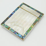 Victorian Sterling Silver, Abalone & Mother of Pearl Card Case Antique c1890