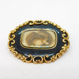 Edwardian 14ct Gold Christmas Day Memorial Inscription Mourning Brooch Antique 1908