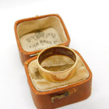 9ct Yellow Gold Cross Pattern Band Ring 1981 Birmingham Vintage