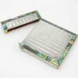 Victorian Sterling Silver, Abalone & Mother of Pearl Card Case Antique c1890