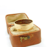 9ct Yellow Gold Cross Pattern Band Ring 1981 Birmingham Vintage