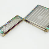 Victorian Sterling Silver, Abalone & Mother of Pearl Card Case Antique c1890