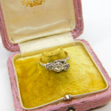 Victorian 18ct Yellow Gold & 0.5ct Rose Cut Diamond Crossover Ring Antique c1900