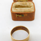 9ct Yellow Gold Cross Pattern Band Ring 1981 Birmingham Vintage