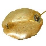 Edwardian 14ct Gold Christmas Day Memorial Inscription Mourning Brooch Antique 1908