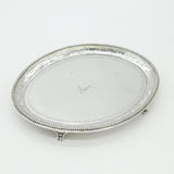 Georgian Sterling Silver Tea Pot Stand with Crest Antique 1784 London George III
