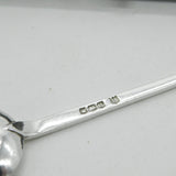 Boxed Set of Sterling Silver Column Terminal Teaspoons 1921 Sheffield Antique