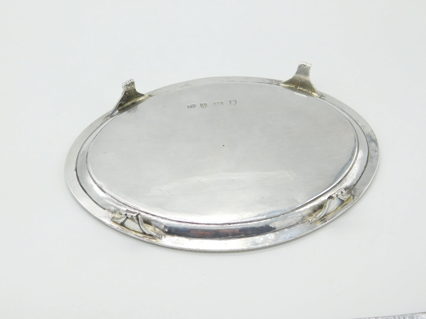 Georgian Sterling Silver Tea Pot Stand with Crest Antique 1784 London George III