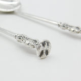 Pair of Sterling Silver Seal Top 17th Century Style Apostle Spoons Antique 1918 Birmingham