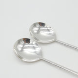 Pair of Sterling Silver Seal Top 17th Century Style Apostle Spoons Antique 1918 Birmingham