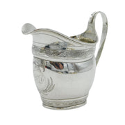 George III Newcastle Sterling Silver Bright Cut Cream Jug Antique c1790