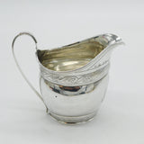 George III Newcastle Sterling Silver Bright Cut Cream Jug Antique c1790