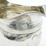 George III Newcastle Sterling Silver Bright Cut Cream Jug Antique c1790