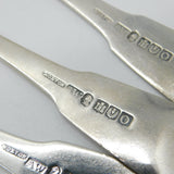 Set of 3 Georgian Scottish Sterling Silver Table Spoons Antique 1820 Edinburgh