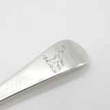 George II Sterling Silver Bird Crest Table Spoon Antique 1742 London John Luff