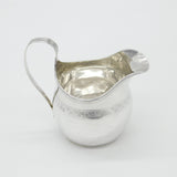 Edwardian Sterling Silver Floral Edge Cream Jug Antique 1909 London
