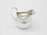 Edwardian Sterling Silver Floral Edge Cream Jug Antique 1909 London