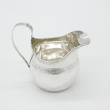 Edwardian Sterling Silver Floral Edge Cream Jug Antique 1909 London