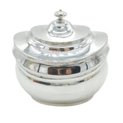 Sterling Silver Bombe Form Tea Caddy Antique 1921 London Art Deco
