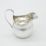 Edwardian Sterling Silver Floral Edge Cream Jug Antique 1909 London