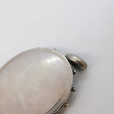 Victorian Sterling Silver Monogram Sweetheart Locket Pendant Antique c1880