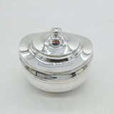 Sterling Silver Bombe Form Tea Caddy Antique 1921 London Art Deco