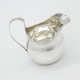 Edwardian Sterling Silver Floral Edge Cream Jug Antique 1909 London