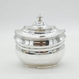 Sterling Silver Bombe Form Tea Caddy Antique 1921 London Art Deco