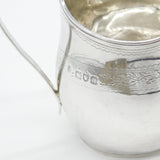 Edwardian Sterling Silver Floral Edge Cream Jug Antique 1909 London