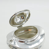 Sterling Silver Bombe Form Tea Caddy Antique 1921 London Art Deco