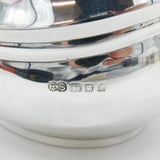 Sterling Silver Bombe Form Tea Caddy Antique 1921 London Art Deco