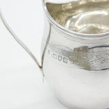 Edwardian Sterling Silver Floral Edge Cream Jug Antique 1909 London