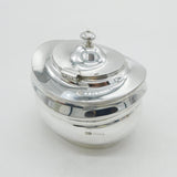 Sterling Silver Bombe Form Tea Caddy Antique 1921 London Art Deco